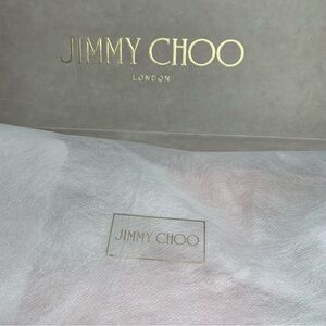 Jimmy Choo Blush and Beige Silk Scarf